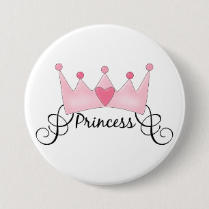 Prinzessin mit Krone - anpassbar Button