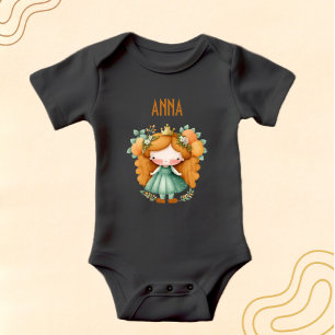 Prinzessin mit Orangen und Blume Baby Strampler