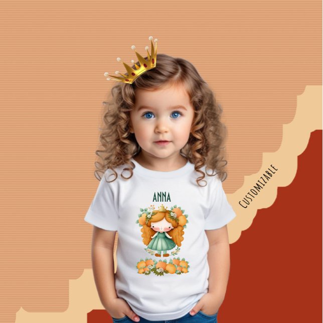 Prinzessin mit Orangen und Blume Baby T-shirt (Von Creator hochgeladen)