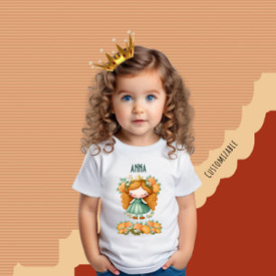 Prinzessin mit Orangen und Blumen Baby T-shirt