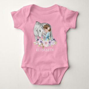 Prinzessin mit Pferdekarosserie Baby Strampler