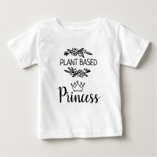 Prinzessin mit veganer Blumenpracht und Krone auf  Baby T-shirt