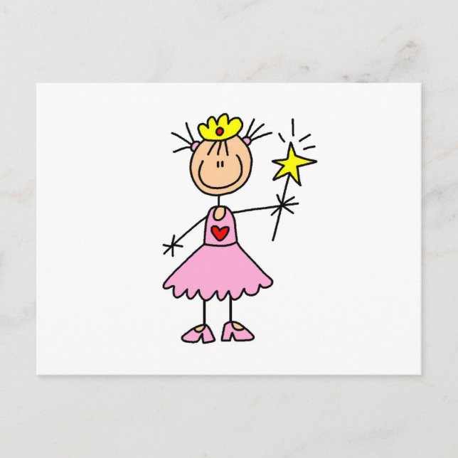 Prinzessin mit Wand Postkarte (Vorderseite)
