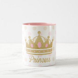 Prinzessin Mug, Glitzer-Prinzessin Mug Zweifarbige Tasse