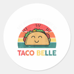 Prinzessin Name Taco Belle Cinco Mayo Funny mexika Runder Aufkleber