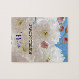 Prinzessin Name verwirrt Frühlings-Blüten-blauen Puzzle