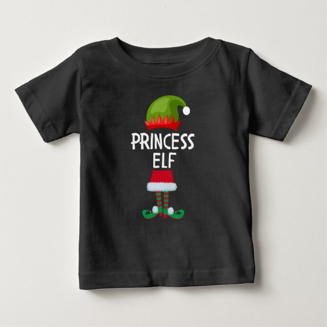 Prinzessin niedliche Weihnachten Baby T-shirt (Vorderseite)