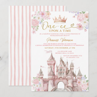 Prinzessin ONE-CE Es war einmal Geburtstagsschloss Einladung