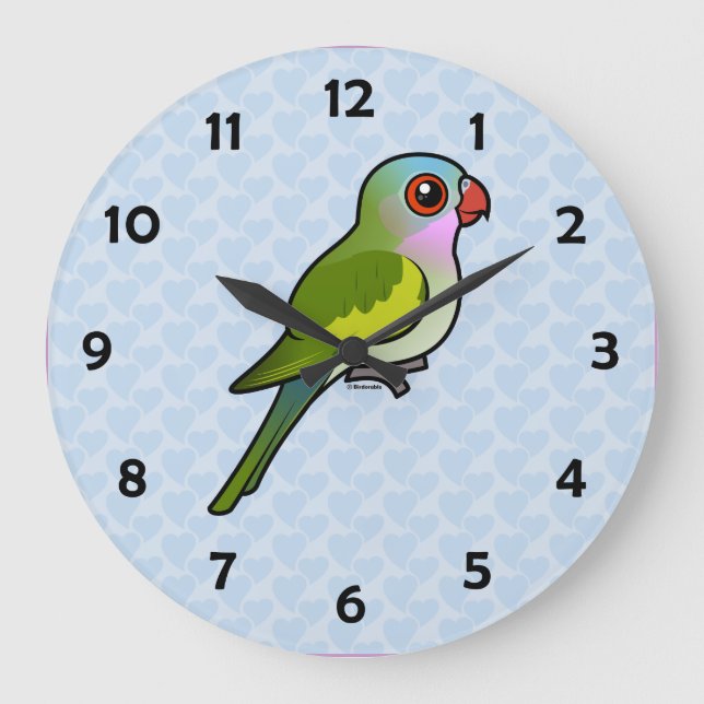 Prinzessin Parrot Große Wanduhr (Vorderseite)