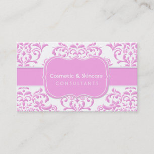 Prinzessin Pink Floral Damask Visitenkarte