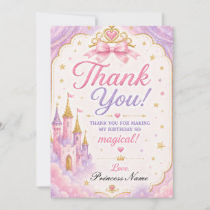 Prinzessin Pink Lavendel Dankeskarte