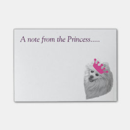 Prinzessin Pomeranian merkt Originalvorlage Post-it Klebezettel