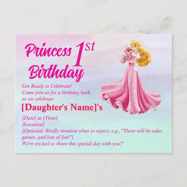 Prinzessin Postkarte (Vorderseite)