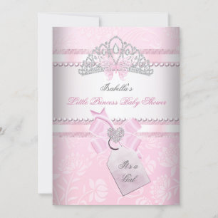 Prinzessin Pretty Baby Shower Mädchen Schmetterlin Einladung