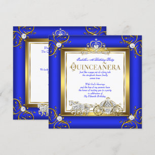 Prinzessin Quinceanera 15. Geburtstag Königliches Einladung