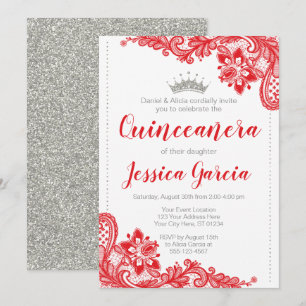Prinzessin Quinceañera, Prinzessin von Red Lace un Einladung