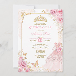 Prinzessin Quinceañera, Prinzessin von Rosa und Go Einladung