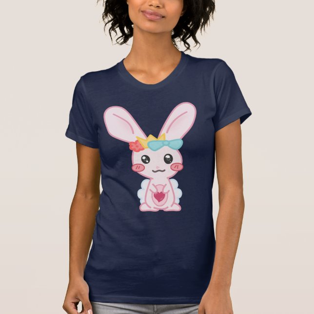 Prinzessin Rainbow V-Hals T-Shirt (Vorderseite)