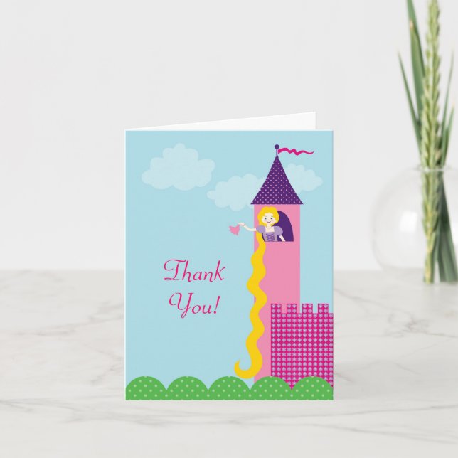 Prinzessin Rapunzel Thank You Card Dankeskarte (Vorderseite)