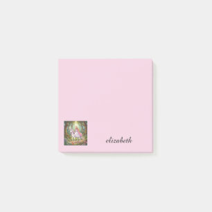 Prinzessin reitet auf dem Einhorn Personalisiere Post-it Klebezettel