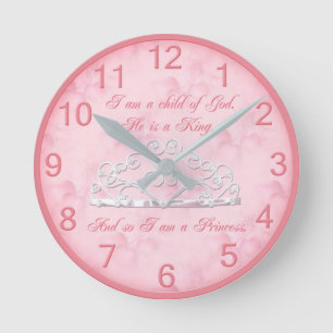 Prinzessin Religious Wall Clock Runde Wanduhr