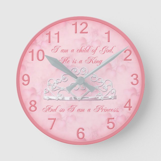 Prinzessin Religious Wall Clock Runde Wanduhr (Vorderseite)