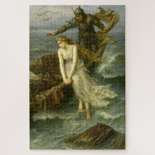 Prinzessin & Ritter auf See Mittelalter-Fantasy-Ku Puzzle