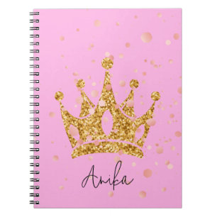 Prinzessin Rosa Diadem Glitter Notizblock