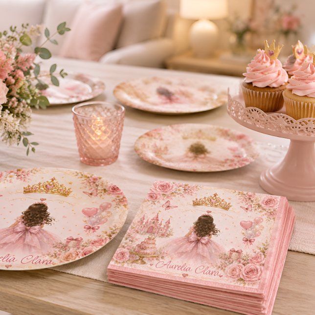 Prinzessin Rosa Geburtstag Serviette (Von Creator hochgeladen)