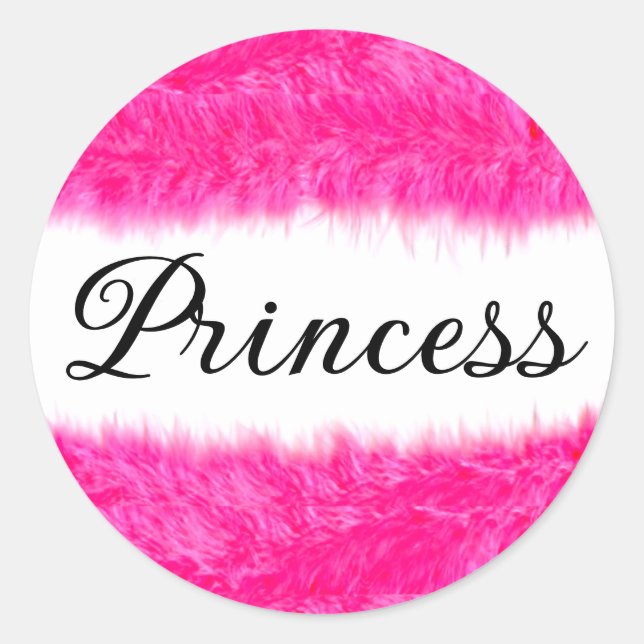  Prinzessin Runder Aufkleber (Vorderseite)