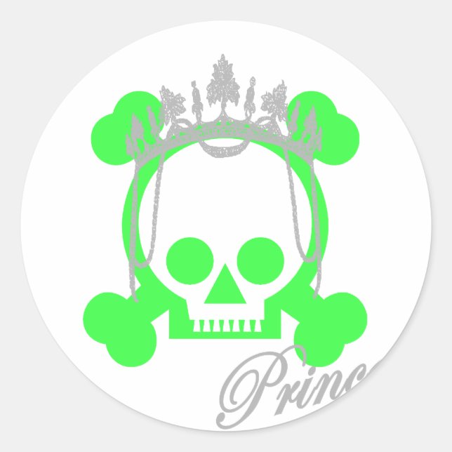 Prinzessin Runder Aufkleber (Vorderseite)