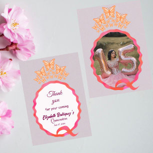 Prinzessin Schmetterling Tiara Krone Squiggle Einl Dankeskarte