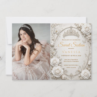 Prinzessin Schmetterlinge Foto Sweet 16 Einladung