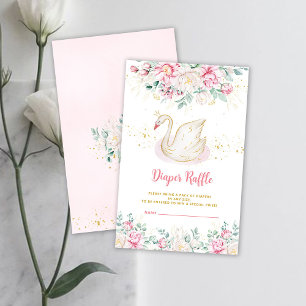 Prinzessin Schwan Windel Raffle Beilage Karte