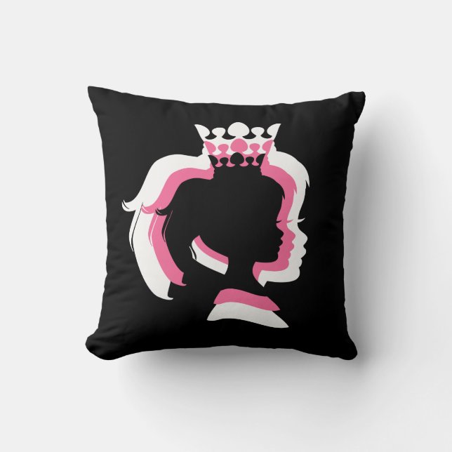 Prinzessin Silhouette Pillow Kissen (Vorderseite)