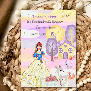 Prinzessin Snowy Geburtstagseinladung Einladung