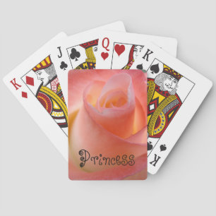 Prinzessin Spielkarten Rosa Rosen Blumen Geschenke