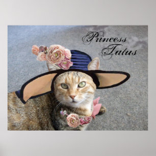 PRINZESSIN TATUS / ELEGANTE KATZE, GROSSE DIVA HUT POSTER