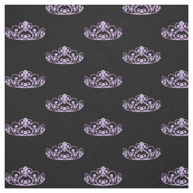 Prinzessin Tiara Crown - Lila Stoff (Muster)