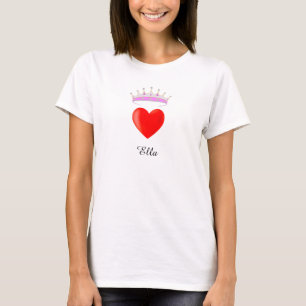Prinzessin Tiara & Namens-Kalligrafie T-Shirt