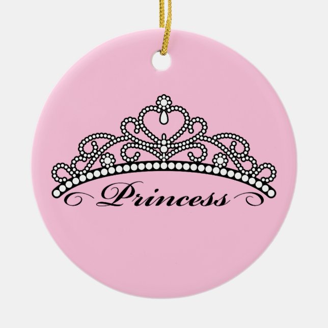 Prinzessin Tiara Ornament (rosa Hintergrund) (Vorne)