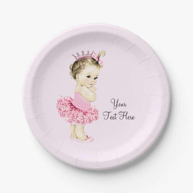 Prinzessin Tutu Baby Shower Pappteller (Vorderseite)