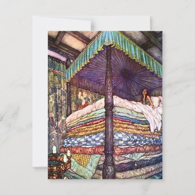 Prinzessin und die Erbsen-Einladung Einladung (Vorderseite)