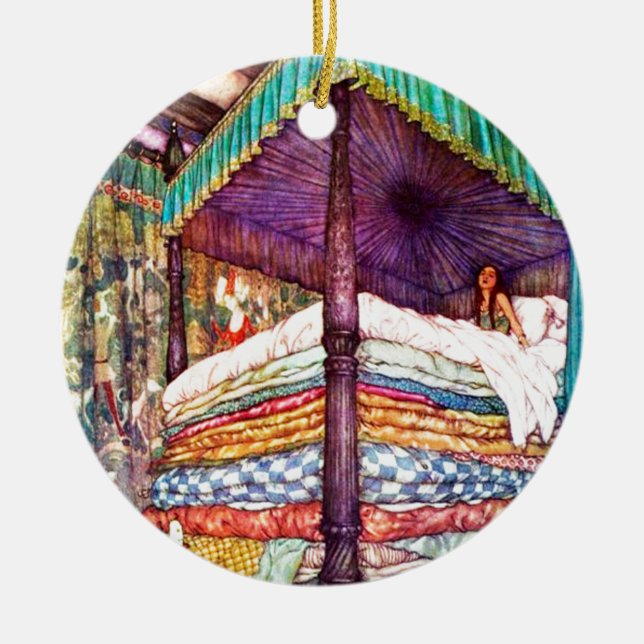 Prinzessin und die Pea Keramik Ornament (Vorne)