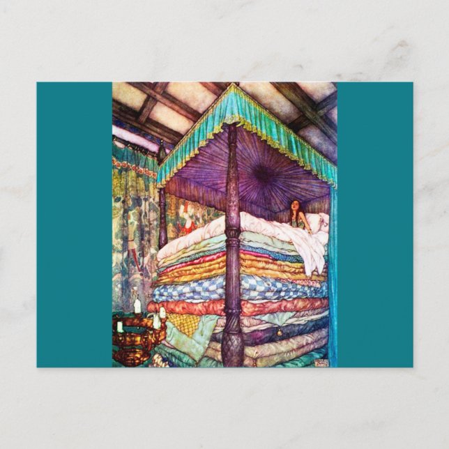 Prinzessin und die Pea Postkarte (Vorderseite)