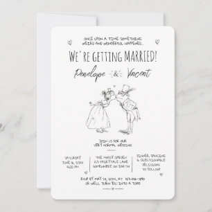 Prinzessin und Frosch-Hochzeit Einladung