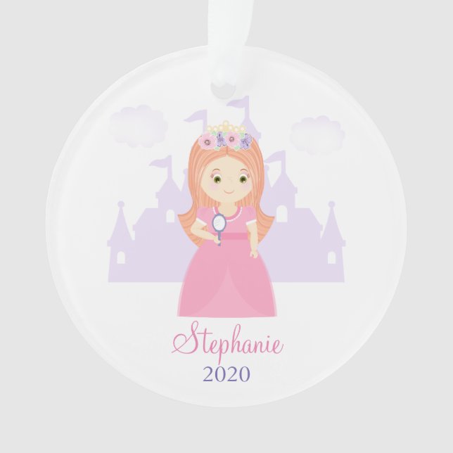 Prinzessin und ihr magischer Spiegel Ornament (Vorderseite)