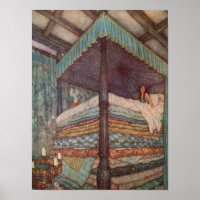 Prinzessin und Pea Poster Rackham Fairytale