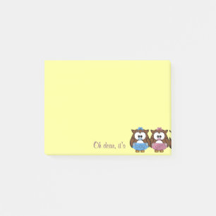 Prinzessin und Prinzeneule Post-it Klebezettel