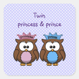 Prinzessin und Prinzessin Quadratischer Aufkleber